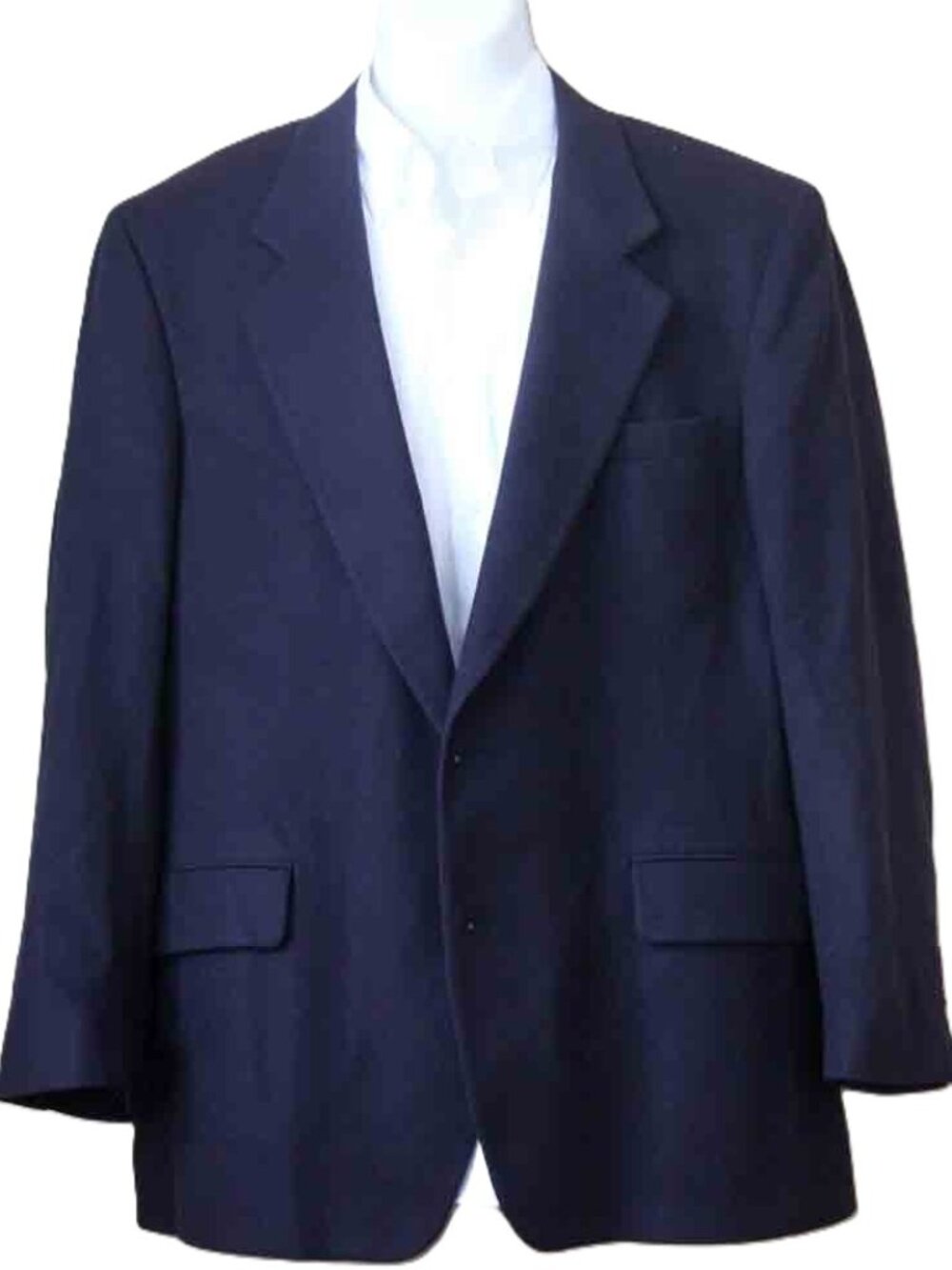 Jos A Bank Cashmere Blazer Sport Coat Navy Blue Men's Size 43R